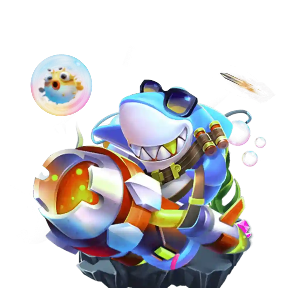 JLXO player aiming at digital fish targets